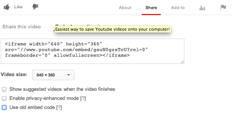 YouTube IFrame Embed Code